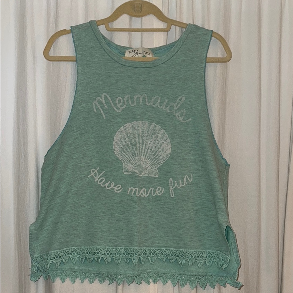Mermaids Have More Fun Tank Top - Green